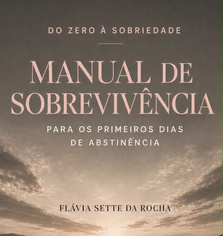 Capa do Manual de Sobrevivência sobre foto de céu com nuvens