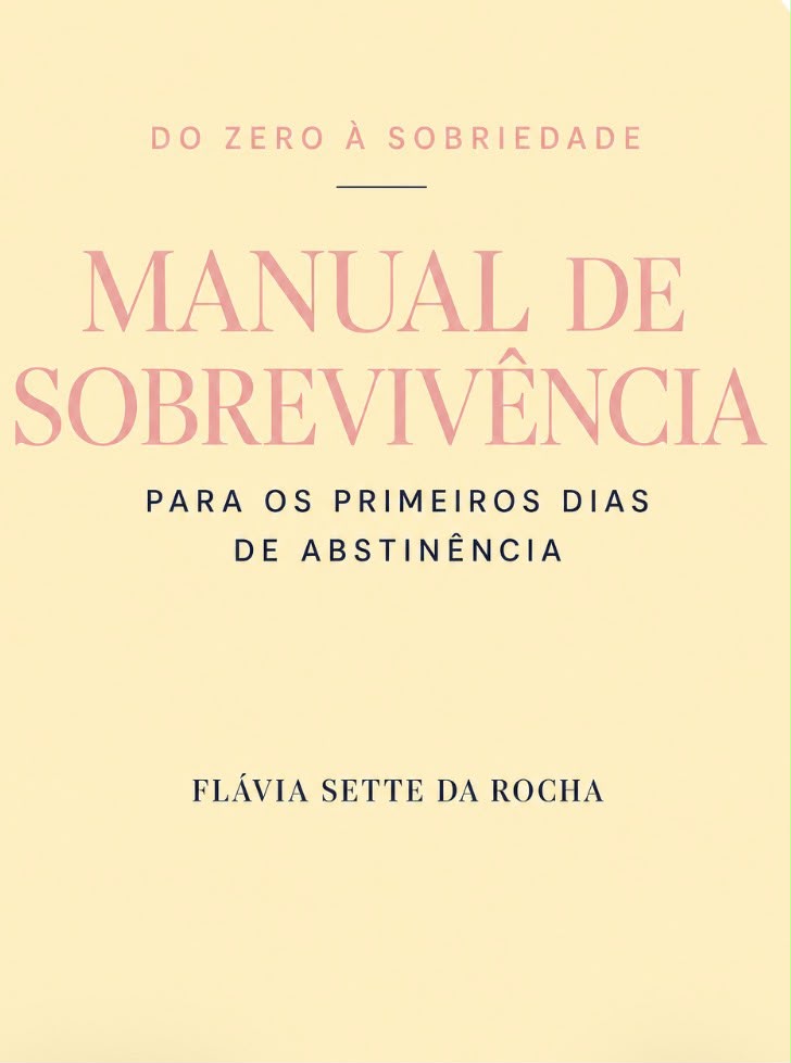 Capa amarela do Manual de Sobrevivência, com título em rosa salmão