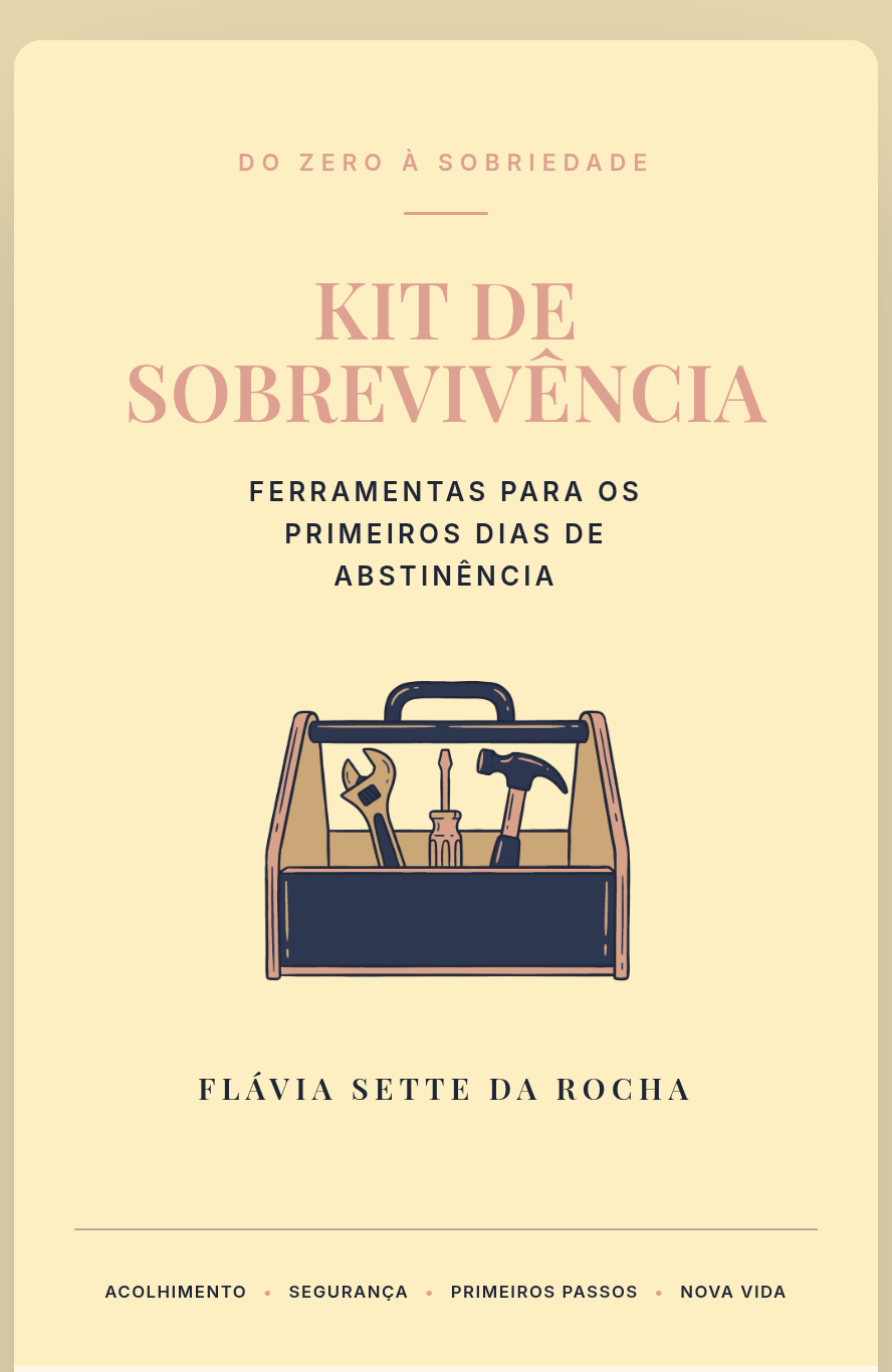 A capa do Kit de Sobrevivência refeita por mim, em HTML, seguindo a sua